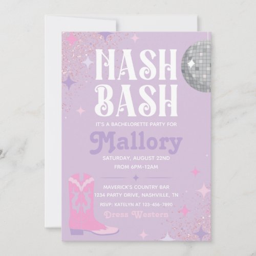 Nash Bash Bachelorette Party  Nash Bash Invite
