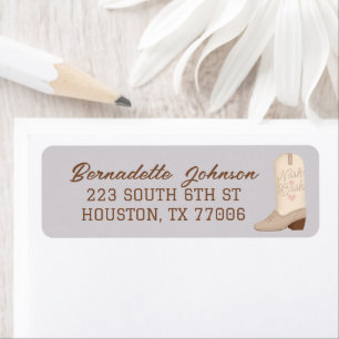 Nash Bash Cowgirl Boot Bachelorette Party Label
