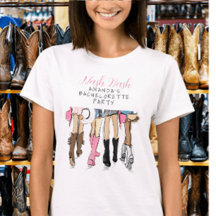 Nash Bash Nashville Bachelorette Custom Bridesmaid T-Shirt