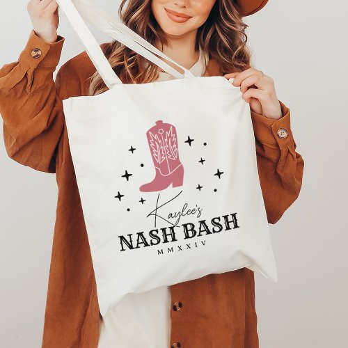 Nash Bash Nashville Cowgirl Bachelorette Party Tote Bag