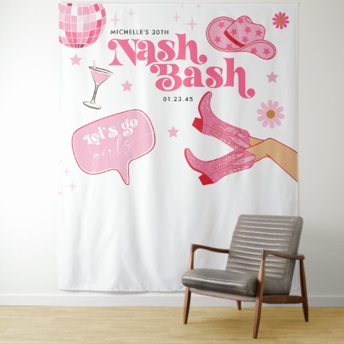 Nash Bash Rodeo Bachelorette Party Tapestry