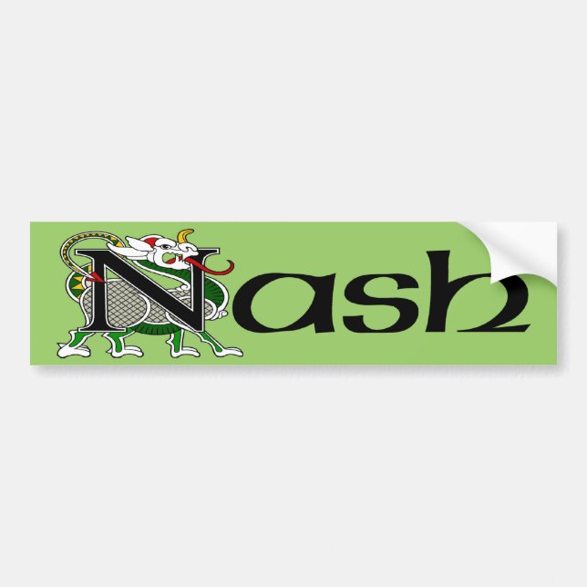 Nash Celtic Dragon Bumper Sticker (Front)