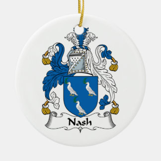 Nash Family Crest Ceramic Ornament