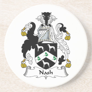 Nash Family Crest Sandstone Coaster