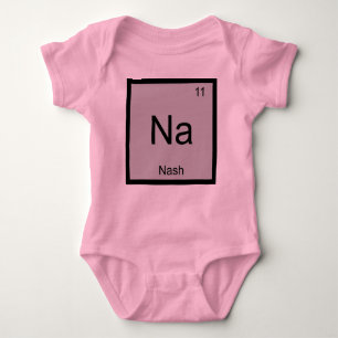 Nash Name Chemistry Element Periodic Table Baby Bodysuit