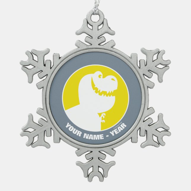 Nash Silhouette Snowflake Pewter Christmas Ornament (Front)