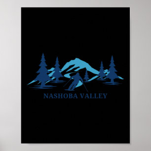 Nasho Valley Machusetts Ski Resort Skiing Skier Poster