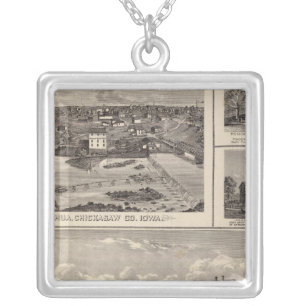 Nashua farm and residence silver plated necklace