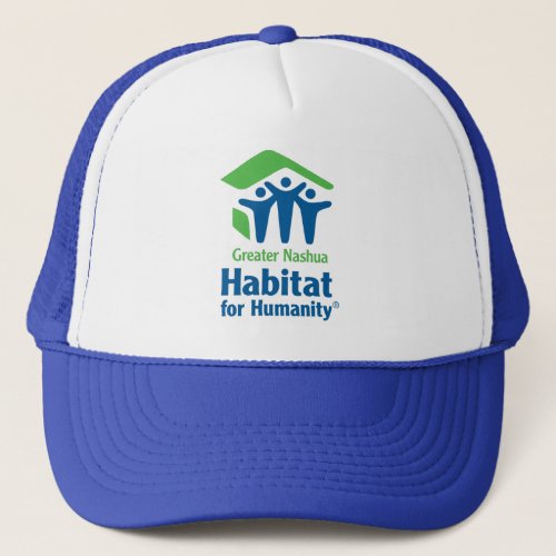 Nashua Habitat GreenBlue logo Trucker Hat