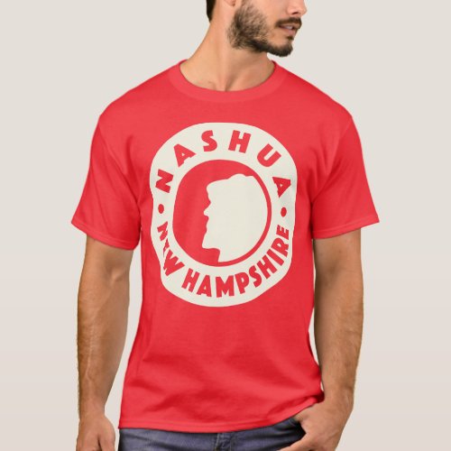 Nashua New Hampshire Circle Tan T_Shirt