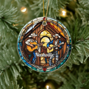 Nashvile Country Music  Ceramic Ornament