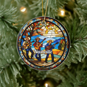 Nashvile Country Music Ceramic Ornament