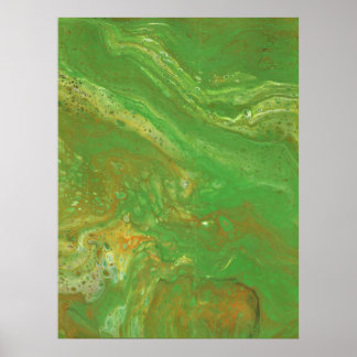 Nashville 2 Soft Green Abstract Poster Print