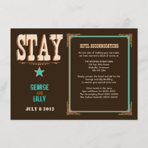 Nashville Accommodation Card: Turquoise Enclosure Card