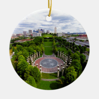 Nashville Aerial photo Ceramic Ornament