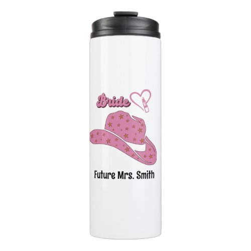 Nashville Bachelorette Flask Future Mrs Bride  Thermal Tumbler