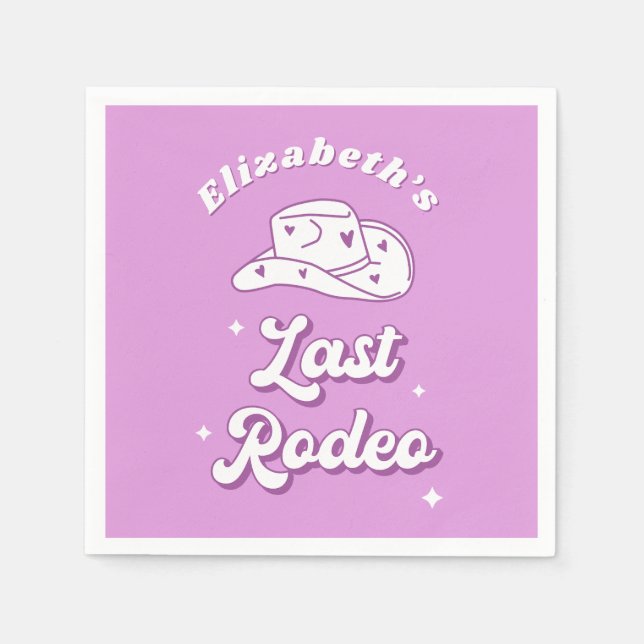 Nashville Bachelorette Last Rodeo Napkins (Front)