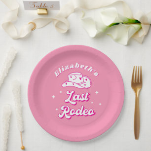 Nashville Bachelorette Last Rodeo Paper Plates
