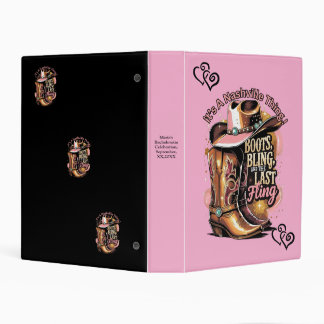 Nashville Bachelorette Party - Boots and Bling Mini Binder