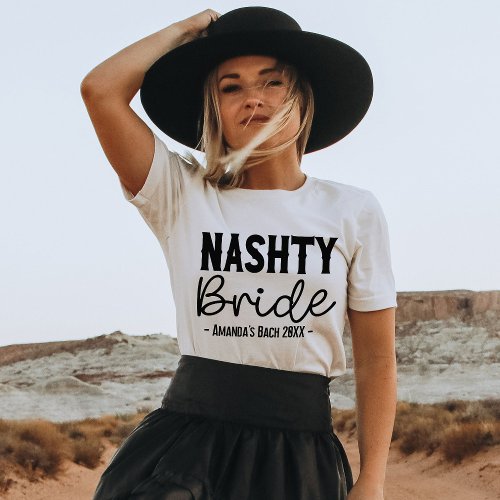 Nashville Bachelorette Party Custom Nashty Bride T_Shirt