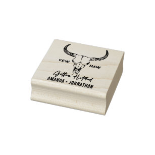 Nashville Bachelorette Party Gettin Hitched Custom Rubber Stamp