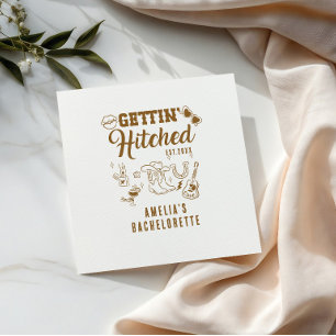 Nashville Bachelorette Party “Gettin’ Hitched” Napkins