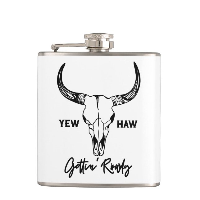Nashville Bachelorette Party Gettin Rowdy Custom Flask (Front)