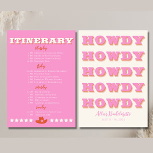 Nashville Bachelorette Party Pink Itinerary Announcement