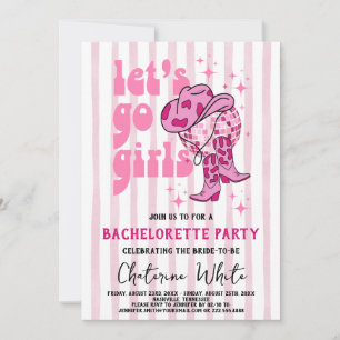 Nashville Bachelorette Rodeo Weekend Itinerary Invitation