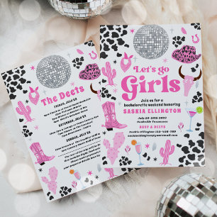 Nashville Bachelorette Rodeo Weekend Itinerary Invitation