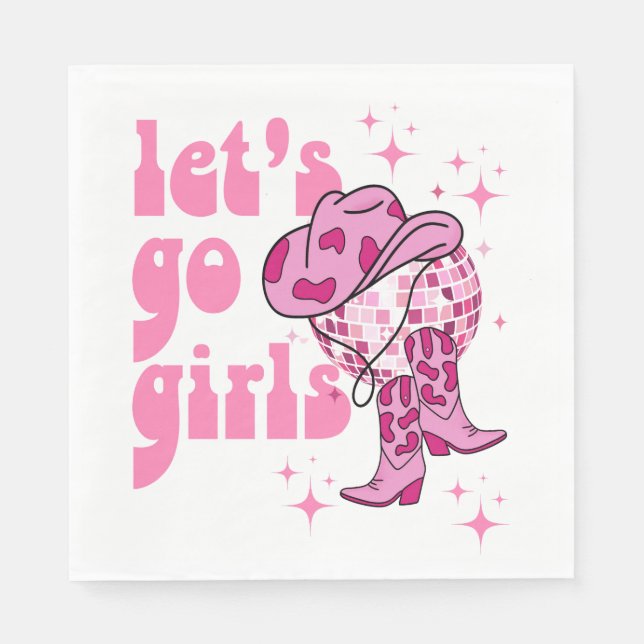 Nashville Bachelorette Rodeo Weekend Napkins (Front)