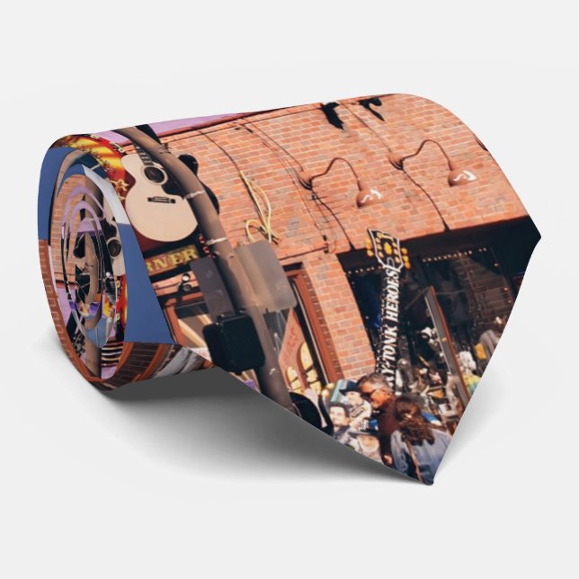 Nashville Batman Iconic Building Neck Tie (Rolled)