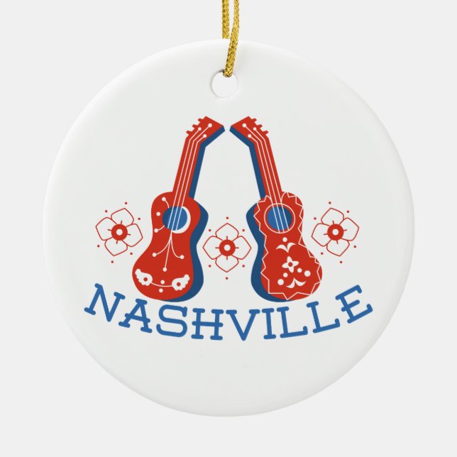 Nashville Ceramic Ornament (Front)