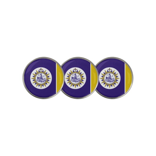 Nashville city flag golf ball marker (3 Up)