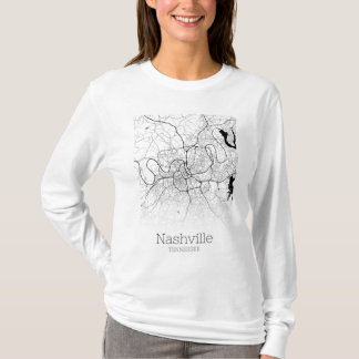 Nashville City Map T-Shirt