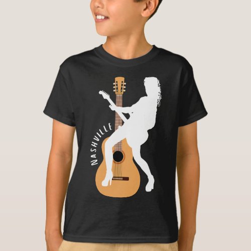 Nashville City of Music guitar home of country Ten T_Shirt