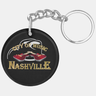 Nashville. City of music Keychain