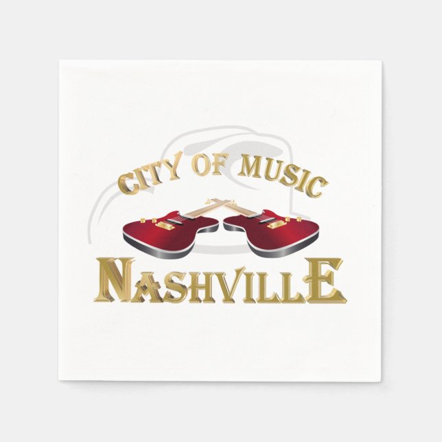 Nashville. City of music Napkins (Front)