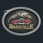 Nashville. City of music Oval Belt Buckle<br><div class="desc">Nashville. City of music</div>