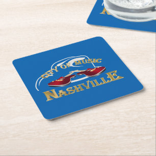 Nashville. City of music Square Paper Coaster