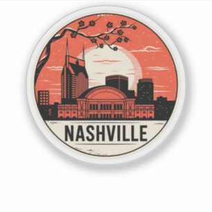 Nashville City Tennessee USA Sticker