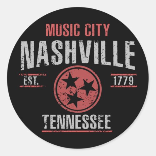 Nashville Classic Round Sticker
