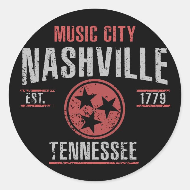 Nashville Classic Round Sticker (Front)