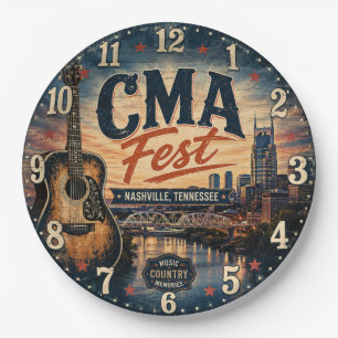 Nashville CMA Fest Country Music Tennessee Gift Paper Plates