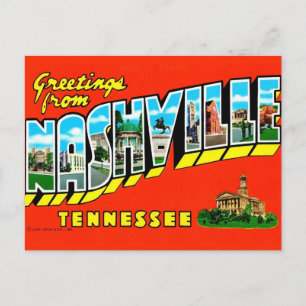 Nashville Colorful Greeting Postcard