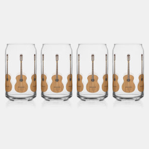 Nashville Country Music Acoustic Guitar Can Glass