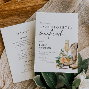 Nashville Cowboy Western Bachelorette Weekend Invitation
