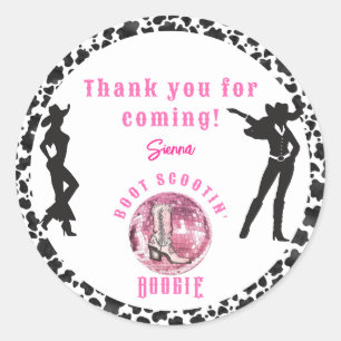 Nashville Cowgirl Disco Rodeo Bachelorette Weekend Classic Round Sticker