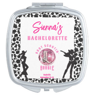 Nashville Cowgirl Disco Rodeo Bachelorette Weekend Compact Mirror