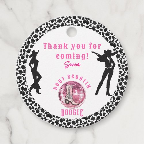 Nashville Cowgirl Disco Rodeo Bachelorette Weekend Favor Tags
